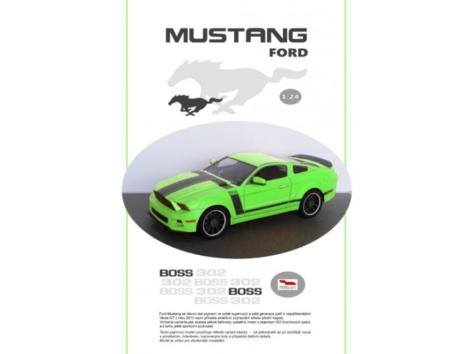 Ford Mustang 2012 Boss 302 - zelený