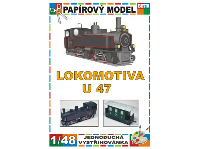 U 47 - Malletka + Ci/u - úzkorozchodná parní lokomotiva + osobní vagon