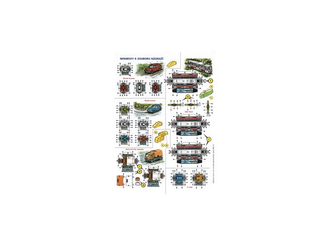 4x Škoda Forman + 5x Škoda Felicie + 2x Škoda 1203 + 2x Tatra 815 K6 + 3x ČKD T6A5