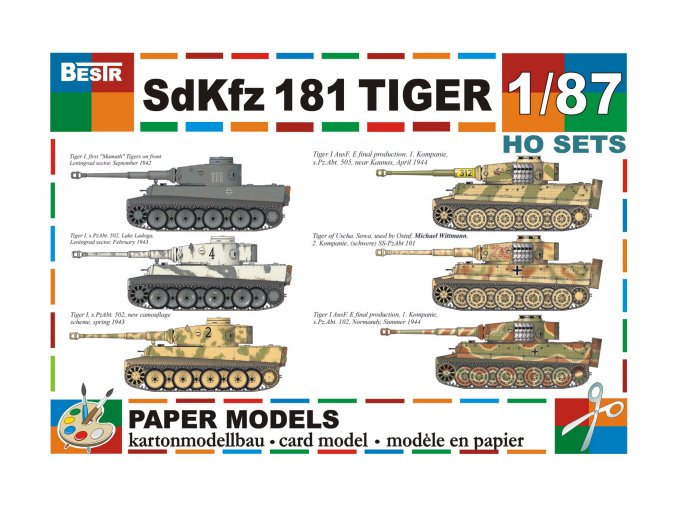 SdKfz 181 Tiger - 6 různých verzí