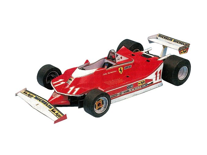 Ferrari 312 T4 + figurky mechaniků a technické doplňky