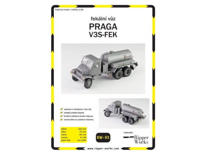 Praga V3S-FEK - fekální vůz