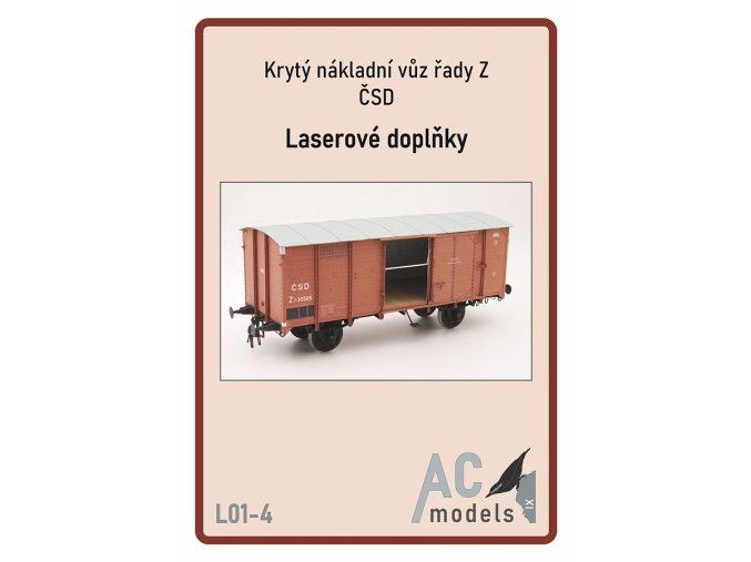 laserem řezaneé doplňky pro krytý nákladní vůz řady Z - ČSD