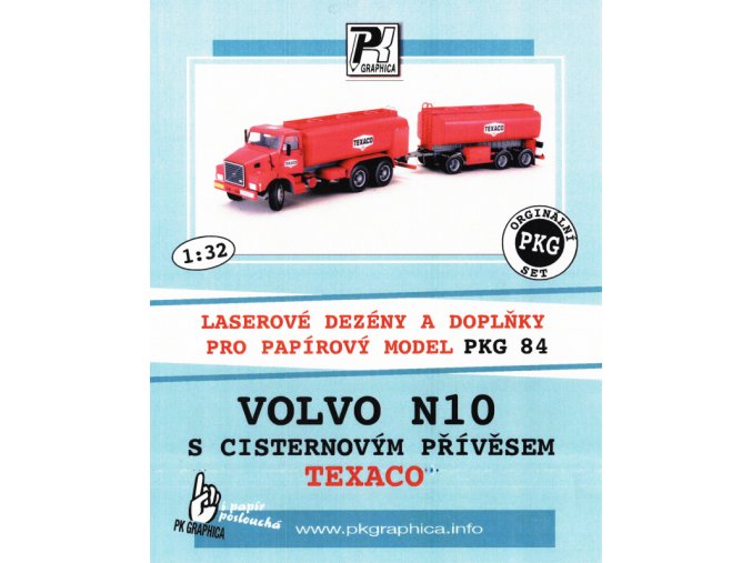 doplňky pro Volvo N10 s cisternovým přívěsem „Texaco“
