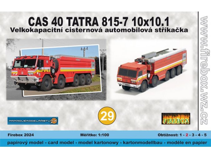 CAS 40 Tatra 815-71 10x10.1 - velkokapacitní cisternová automobilová stříkačka