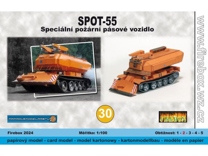 SPOT-55 - speciální požární pásové vozidlo