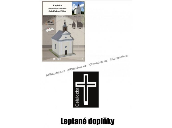Žilina - kaplnka Sedembolestnej Panny Márie Celulózka - LEPTANÉ DOPLŇKY - kříž