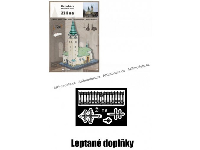 Žilina - katedrála Najsvätejšej trojice - LEPTANÉ DOPLŇKY - 3 kříže a zábradlí
