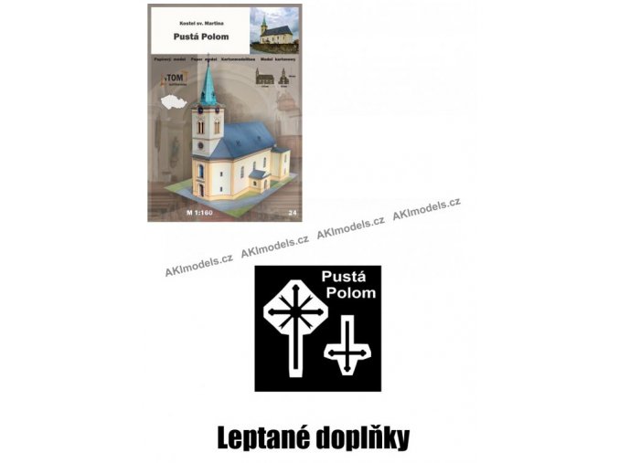 Pustá Polom - kostel sv. Martina - LEPTANÉ DOPLŇKY - dva kříže