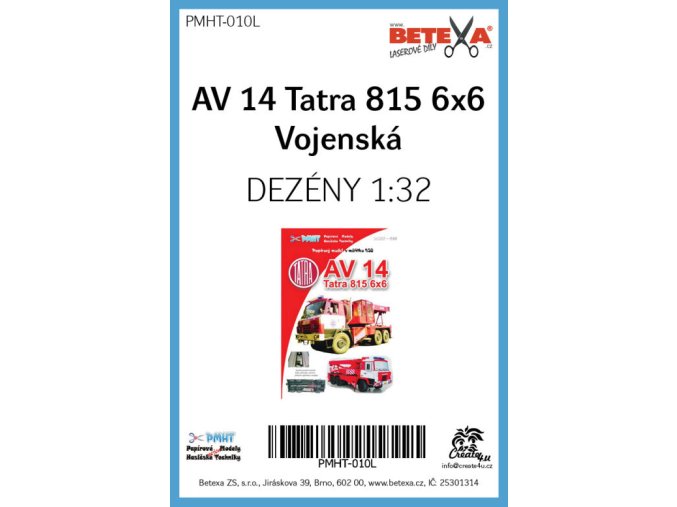 dezény pro AV 14 Tatra 815 6x6 - vojenská