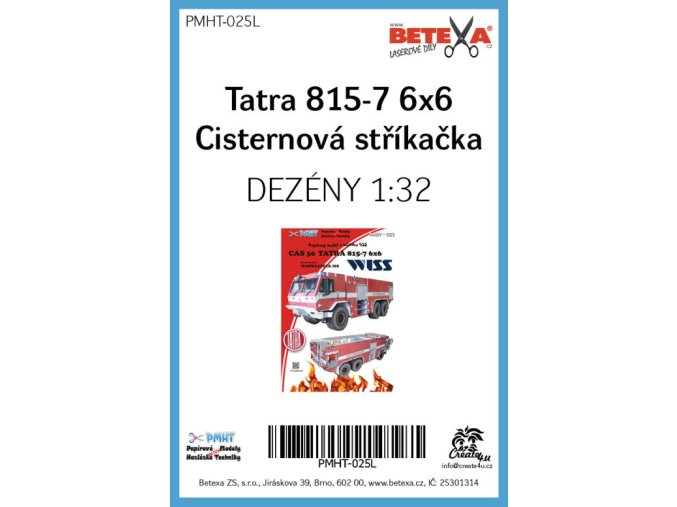 dezény pro Cisternová stříkačka Tatra 815-7 6x6 CAS30