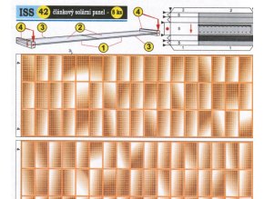 článkový solární panel (42 zlatý 2x)
