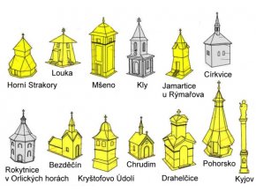 kapličky - pohlednice - 13 ks