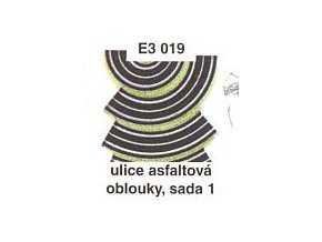 Ulice asfaltová - oblouky, sada 1