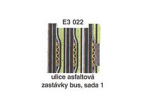 Ulice asfaltová - zastávky bus, sada 1