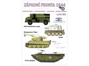 Západní fronta 1944 - AEC Dorchester early, Bergenpanzer Tiger, Sd.Kfz. 138/1 Grille, LVT-2 Buffalo