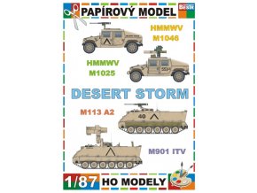 HMMWV M 1046 + HMMWV M1025 + M113 A2 + M901 ITV (Pouštní bouře / Desert Storm 1990)