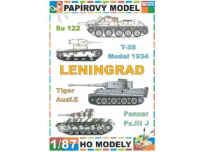 Su 122 + T-26 model 1934 + Tiger Ausf.E + Panzer Pz.III J (Leningrad)