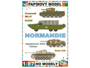 Cromwell Mk.IV + DUKW + Jagdpanzer 38(t) Hetzer + StuG IIIG (Normandie / Normandy)