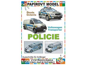 Škoda Octavia + Volkswagen Transporter (Policie)