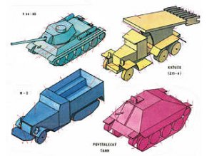 ZIS-6 - Kaťuše + M-2 + T 34-85 + povstalecký tank