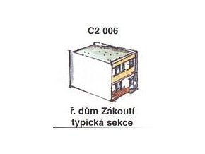 Řadový dům Zákoutí - typická sekce