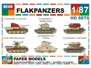 Flakpanzers - protiletadlové tanky - 6 různých strojů