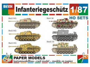 Infanteriegeschütz - pěchotní zbraně - 6 různých strojů