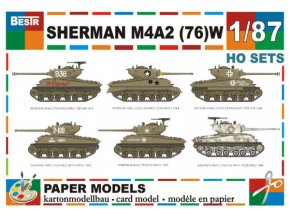 Sherman M4A2 (76)W  - 6 různých verzí
