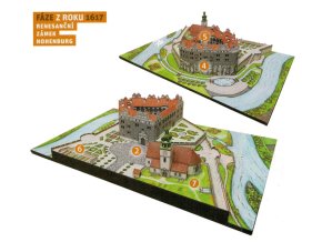 Vývoj hradu - 1617 - komplet - renesanční zámek Hohenburg - renesance