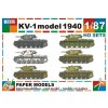 KV-1 model 1940 - 6 různých verzí