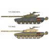 PT-76 (3 ks) + T-72 (2 ks)