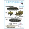 Leningrad - T-34/76 STZ model 1941, S-65 Stalinetz tractor + fuel trailer, Tiger I Initial, Soviet Matilda MkII