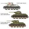 Ruský tank T-34/85 (1942/43) - 6 různých verzí