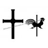 Baďan - kostol evanjelickej cirkvi a.v. - LEPTANÉ DOPLŇKY - kříž a korouhev