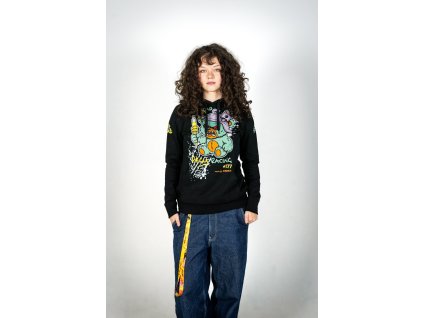 zeleny medved cerna mikina