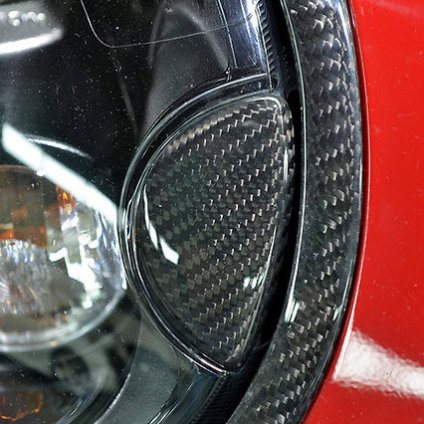 Krytka ostřikovačů předních světlometů  Karbon - MINI R55/R56/R57/R58/R59