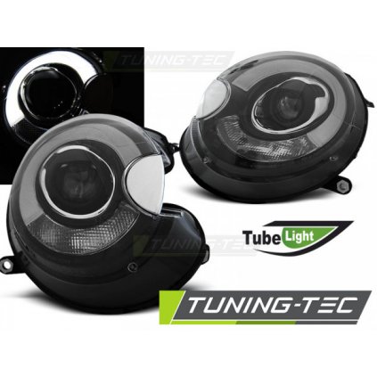 Přední světla "Spider eyes" s LED černá - MINI R56