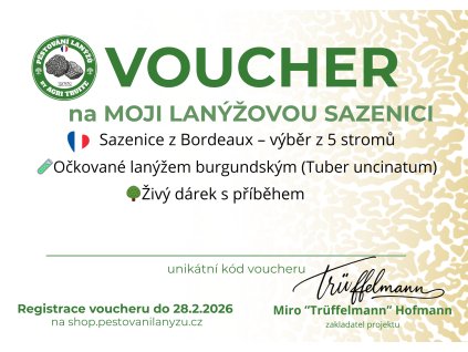 Voucher na sazenice lanýže dárek