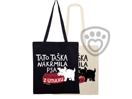 plátěná taška s obrázkem psa