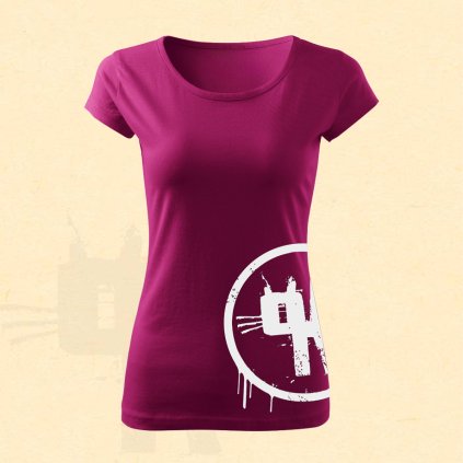 damske tricko fuchsiova