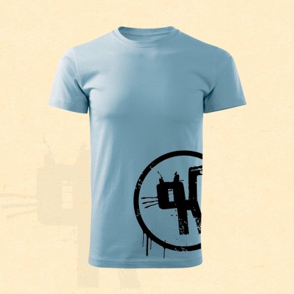 panske tricko svetle modre