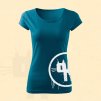 damske tricko petrolejova