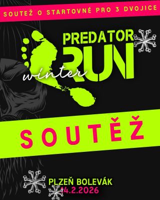 Soutěž o startovné pro tři dvojice na Predator RUN Winter edition Plzeň - Bolevák 14.2.2026. 14. února je přeci Valentýn,...