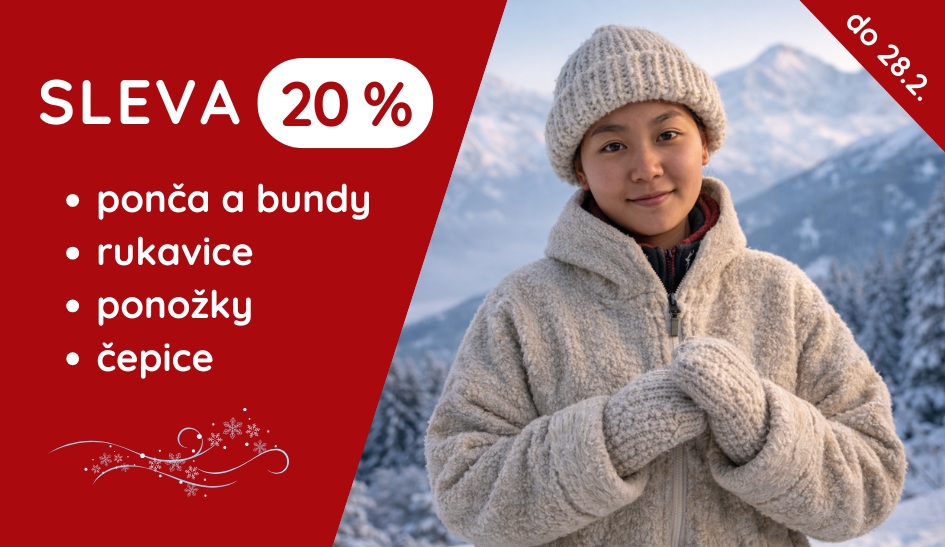 Sleva 20 procent na zimní oblečení