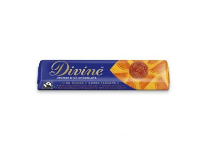 Divine mlecna cokoladova tycinka s pomerancem 26% 35g