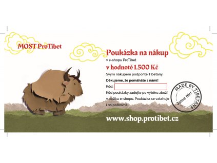 Poukázka na nákup v hodnotě 1 500 Kč