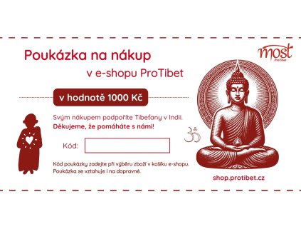 Poukázka na nákup v hodnotě 1 000 Kč