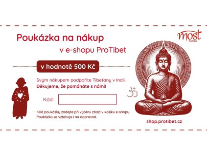 Poukázka na nákup v hodnotě 500 Kč
