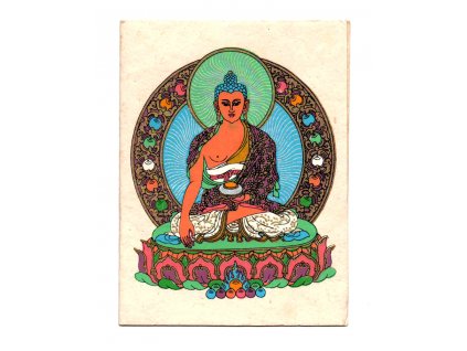 Přání z ručního papíru - Buddha Shakyamuni